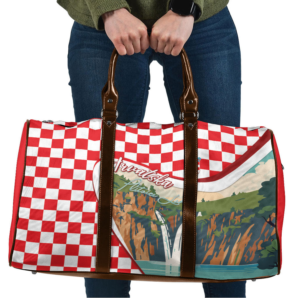 Plitvice Waterfall Hrvatska Scenery Travel Bag