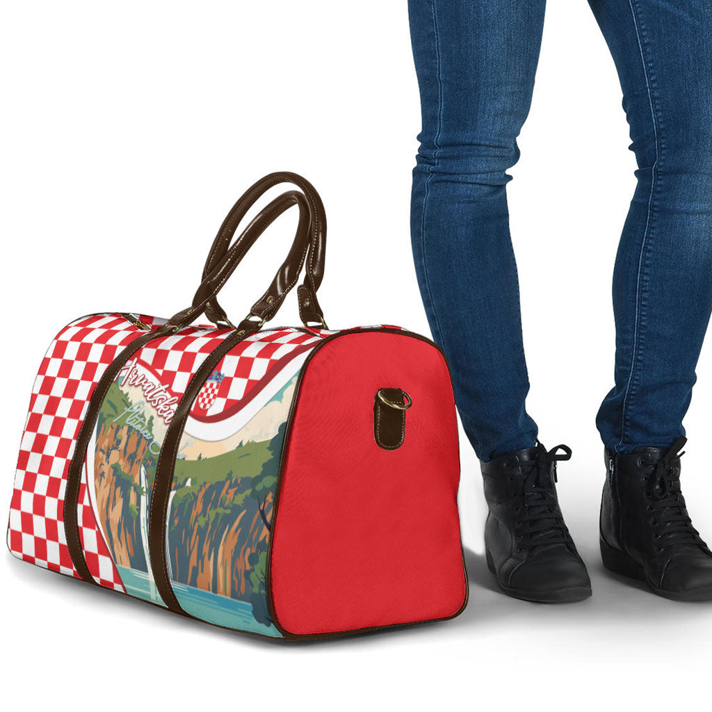 Plitvice Waterfall Hrvatska Scenery Travel Bag