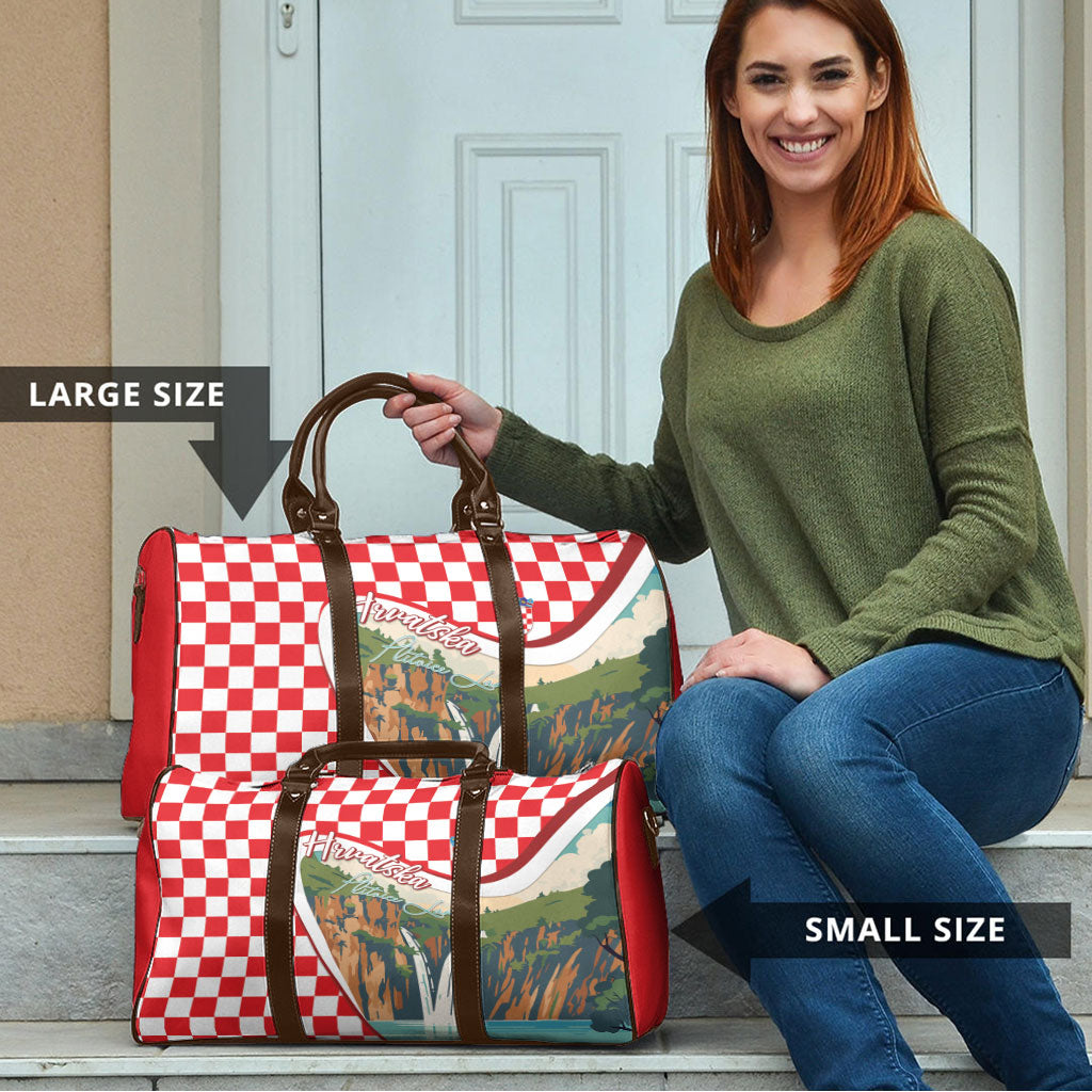 Plitvice Waterfall Hrvatska Scenery Travel Bag