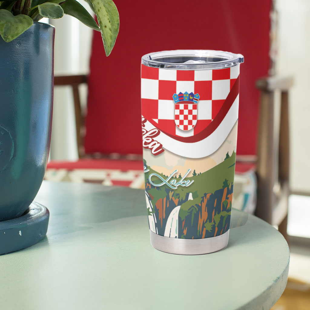 Plitvice Waterfall Hrvatska Scenery Tumbler Cup