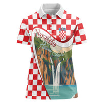 Plitvice Waterfall Hrvatska Scenery Women Polo Shirt