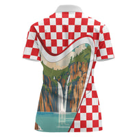 Plitvice Waterfall Hrvatska Scenery Women Polo Shirt