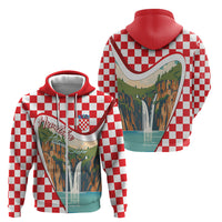 Plitvice Waterfall Hrvatska Scenery Zip Hoodie