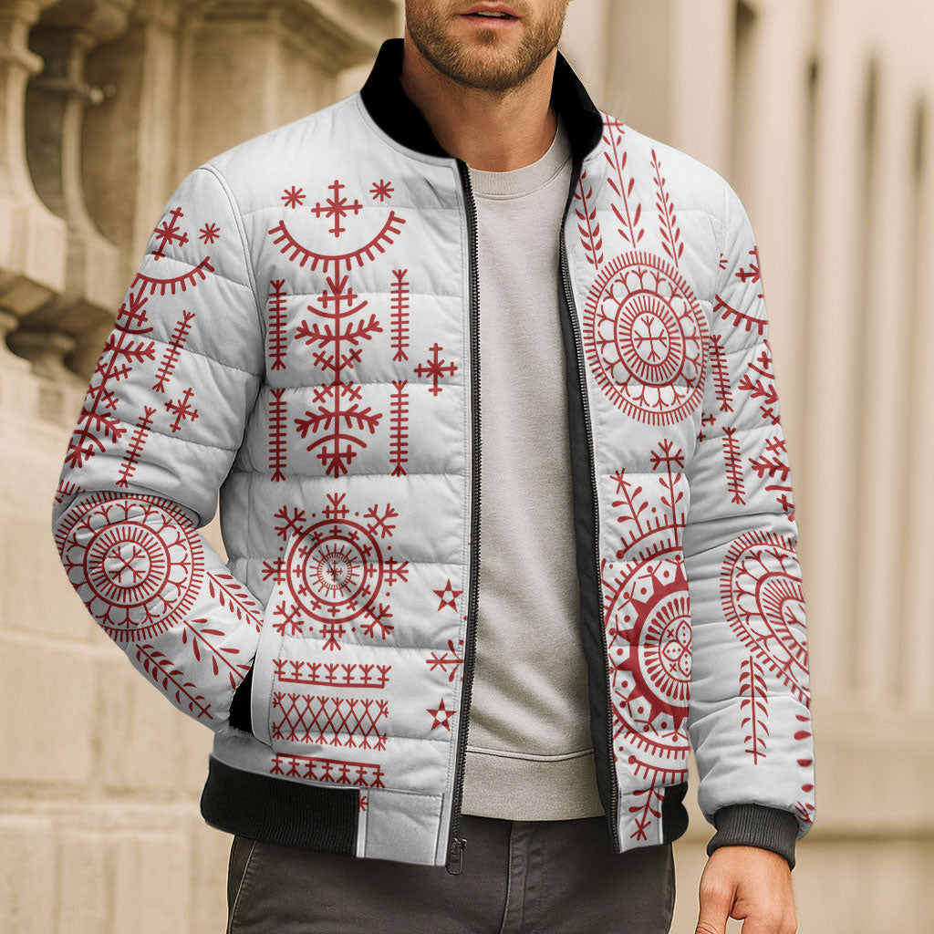 Croatia Sicanje Tattoo Inspired Bomber Puffer Jacket The Kolo