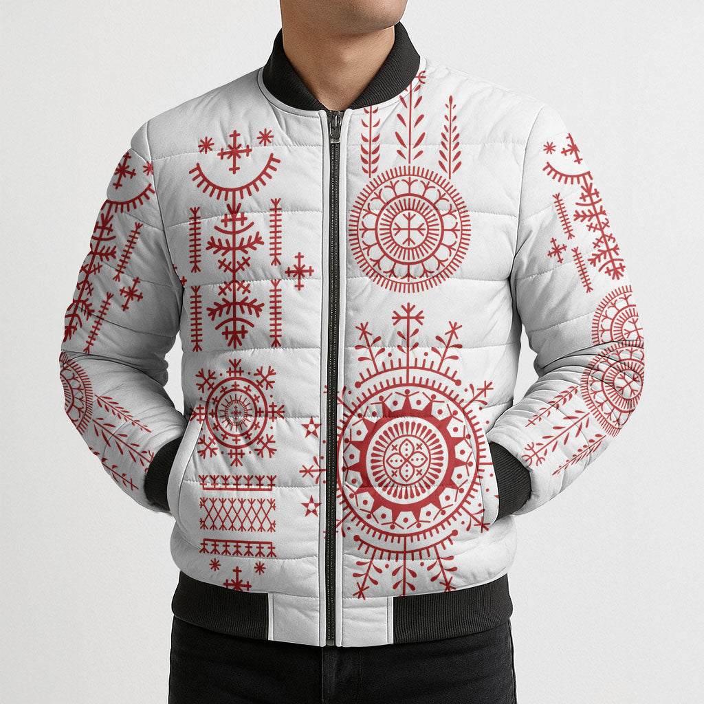 Croatia Sicanje Tattoo Inspired Bomber Puffer Jacket The Kolo