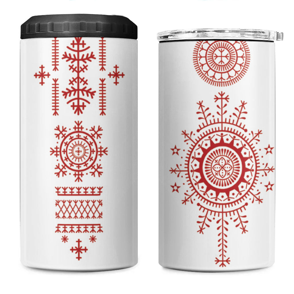 Croatia Sicanje Tattoo Inspired 4 in 1 Can Cooler Tumbler The Kolo