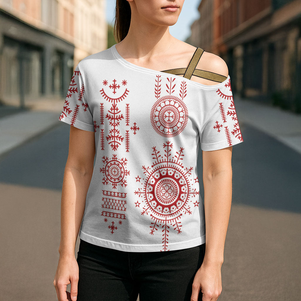 Croatia Sicanje Tattoo Inspired Cross Shoulder Shirt The Kolo