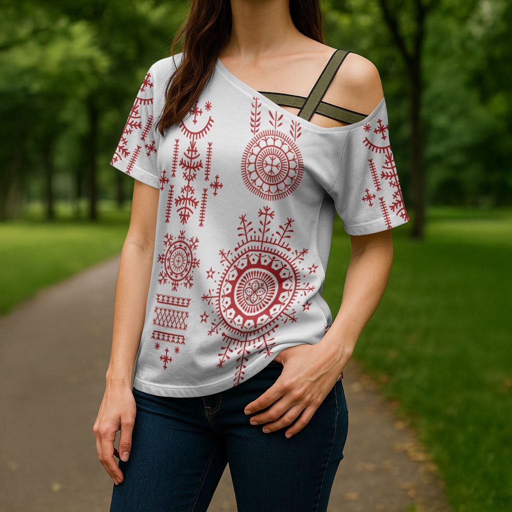 Croatia Sicanje Tattoo Inspired Cross Shoulder Shirt The Kolo
