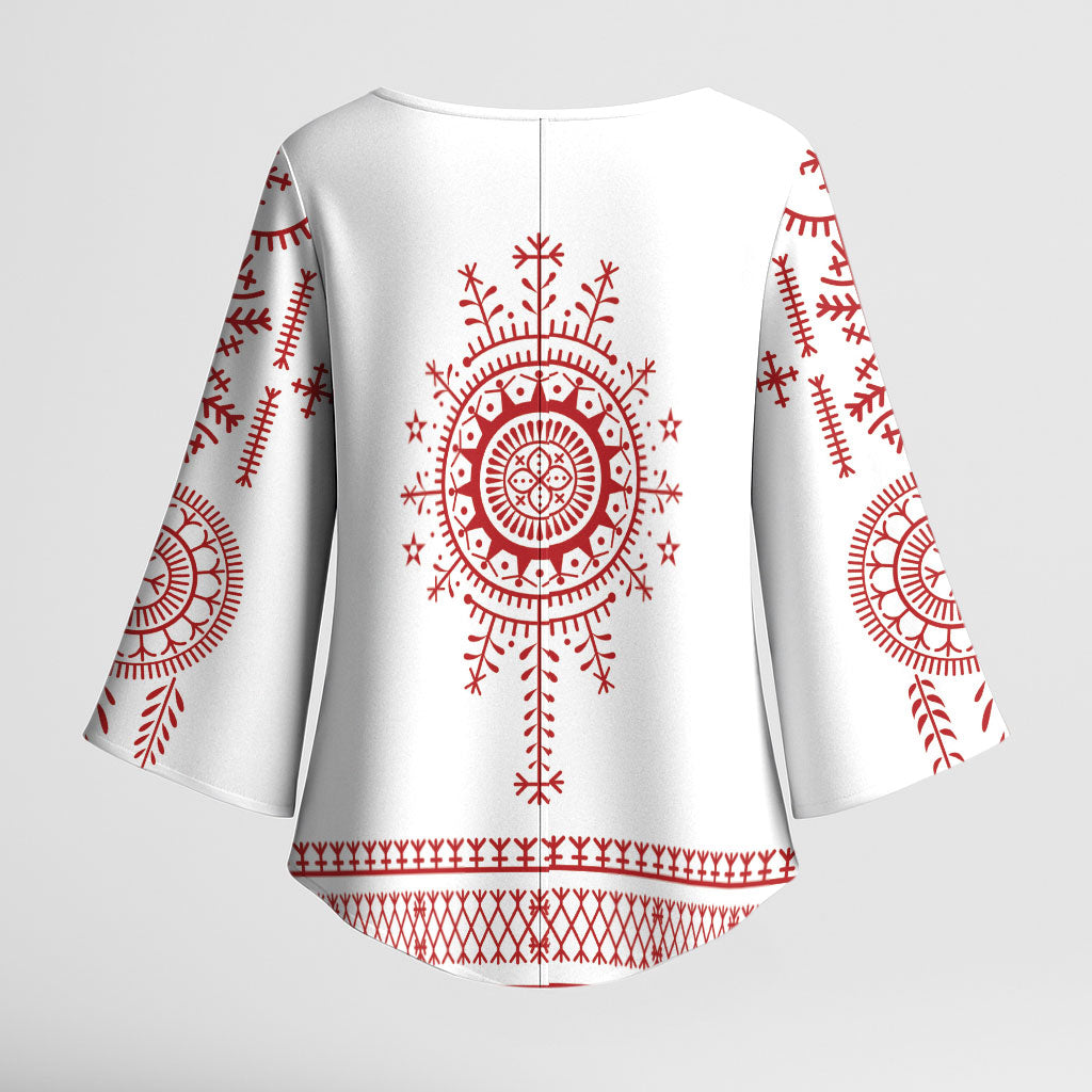 Croatia Sicanje Tattoo Inspired Kimono Sleeve Blouse The Kolo