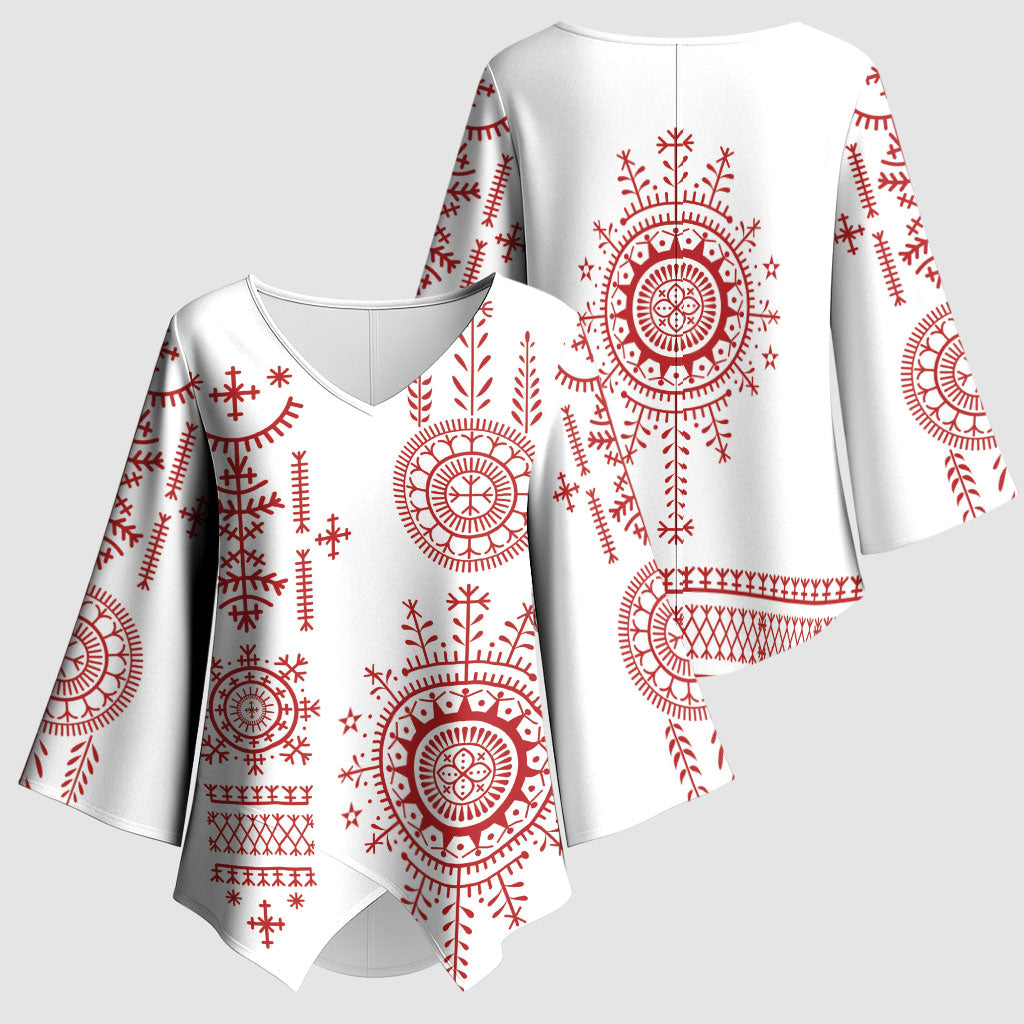 Croatia Sicanje Tattoo Inspired Kimono Sleeve Blouse The Kolo
