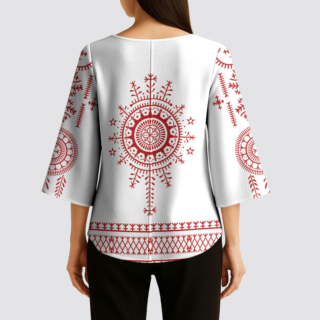 Croatia Sicanje Tattoo Inspired Kimono Sleeve Blouse The Kolo