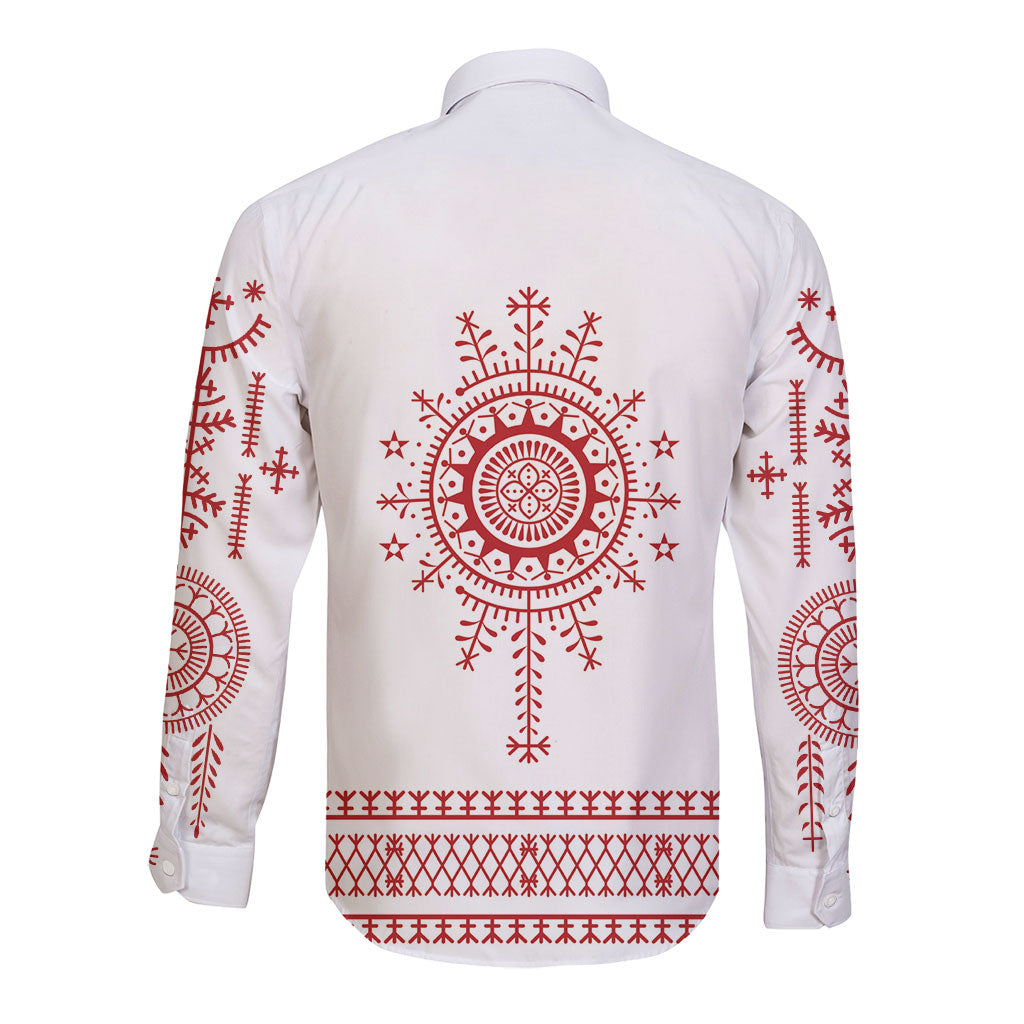 Croatia Sicanje Tattoo Inspired Long Sleeve Button Shirt The Kolo