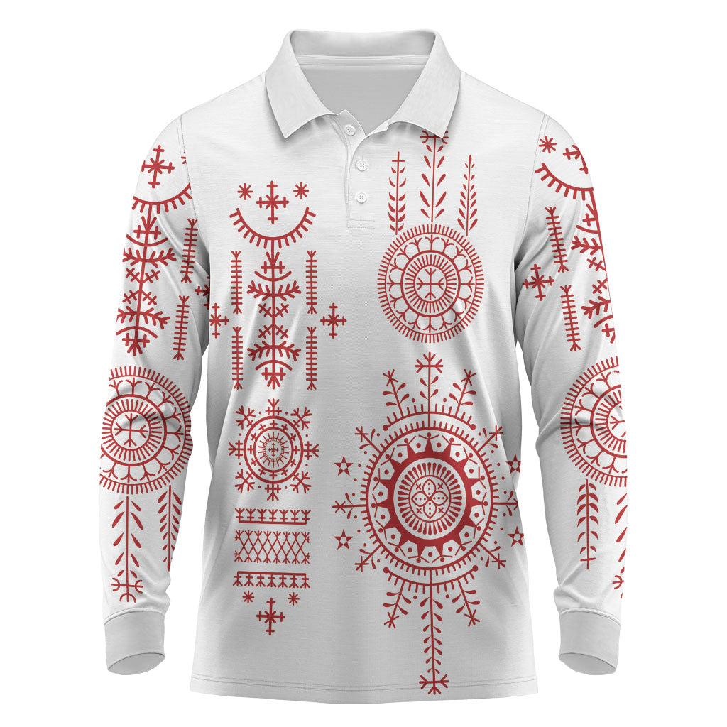Croatia Sicanje Tattoo Inspired Long Sleeve Polo Shirt The Kolo