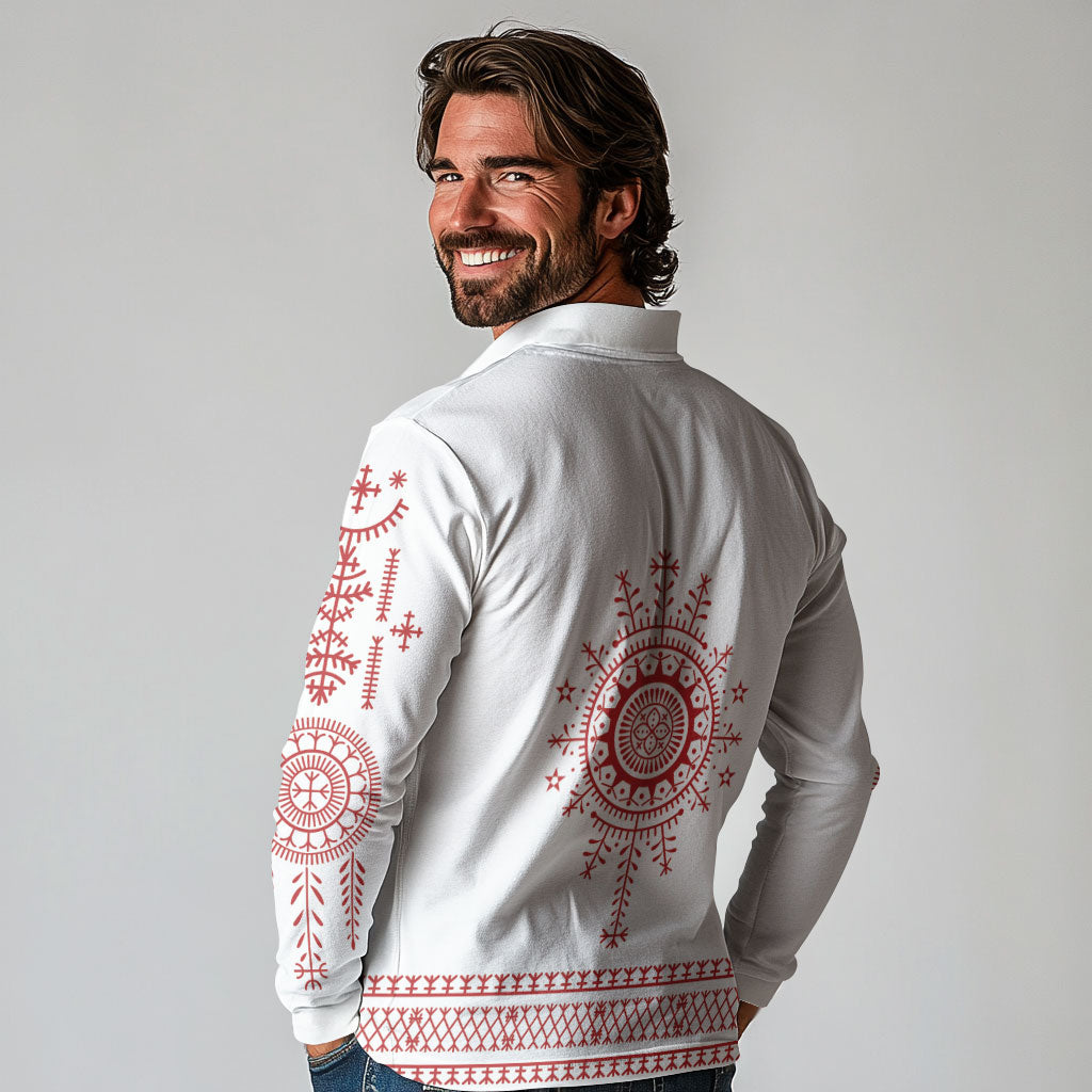 Croatia Sicanje Tattoo Inspired Long Sleeve Polo Shirt The Kolo