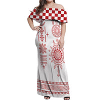 Croatia Sicanje Tattoo Inspired Off Shoulder Maxi Dress The Kolo