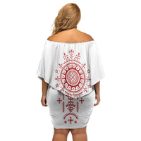 Croatia Sicanje Tattoo Inspired Off Shoulder Short Dress The Kolo