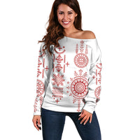 Croatia Sicanje Tattoo Inspired Off Shoulder Sweater The Kolo