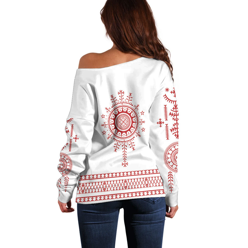 Croatia Sicanje Tattoo Inspired Off Shoulder Sweater The Kolo
