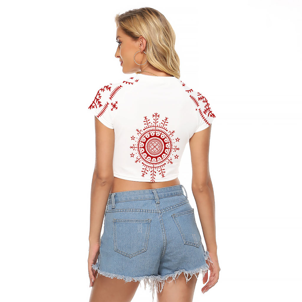 Croatia Sicanje Tattoo Inspired Raglan Cropped T Shirt The Kolo
