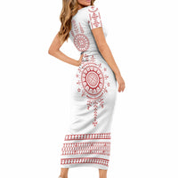 Croatia Sicanje Tattoo Inspired Short Sleeve Bodycon Dress The Kolo LT7