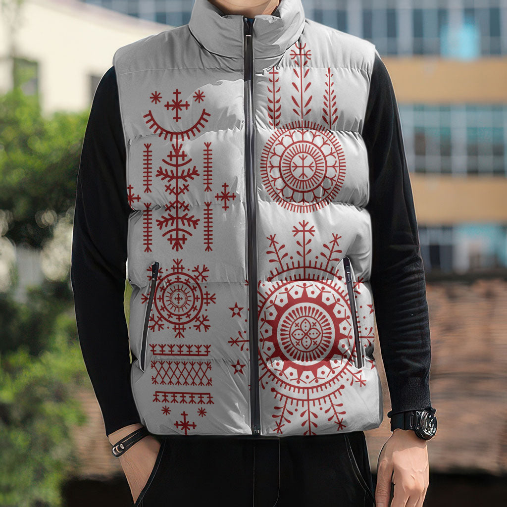 Croatia Sicanje Tattoo Inspired Sleeveless Puffer Jacket The Kolo