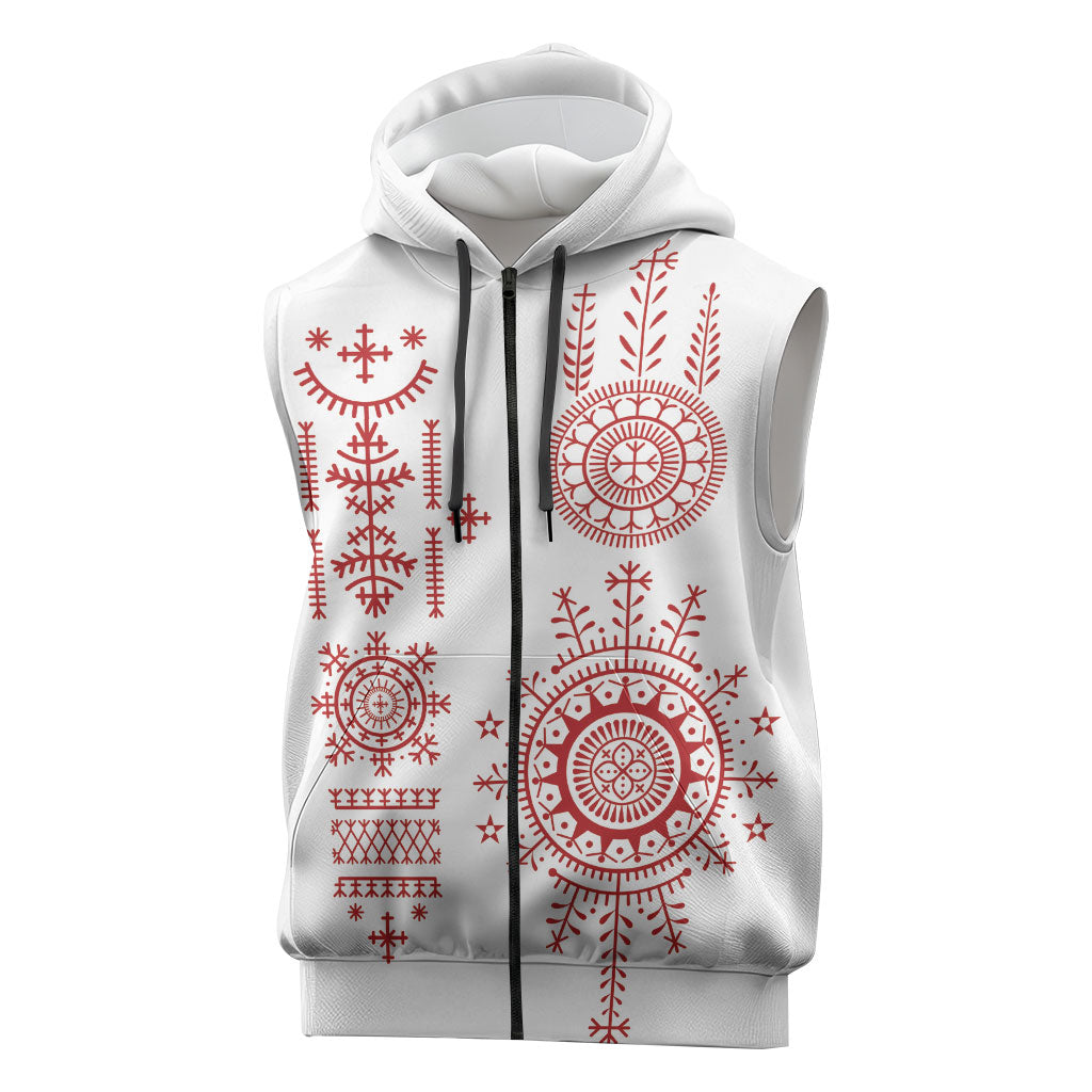 Croatia Sicanje Tattoo Inspired Sleeveless Zip Hoodie The Kolo