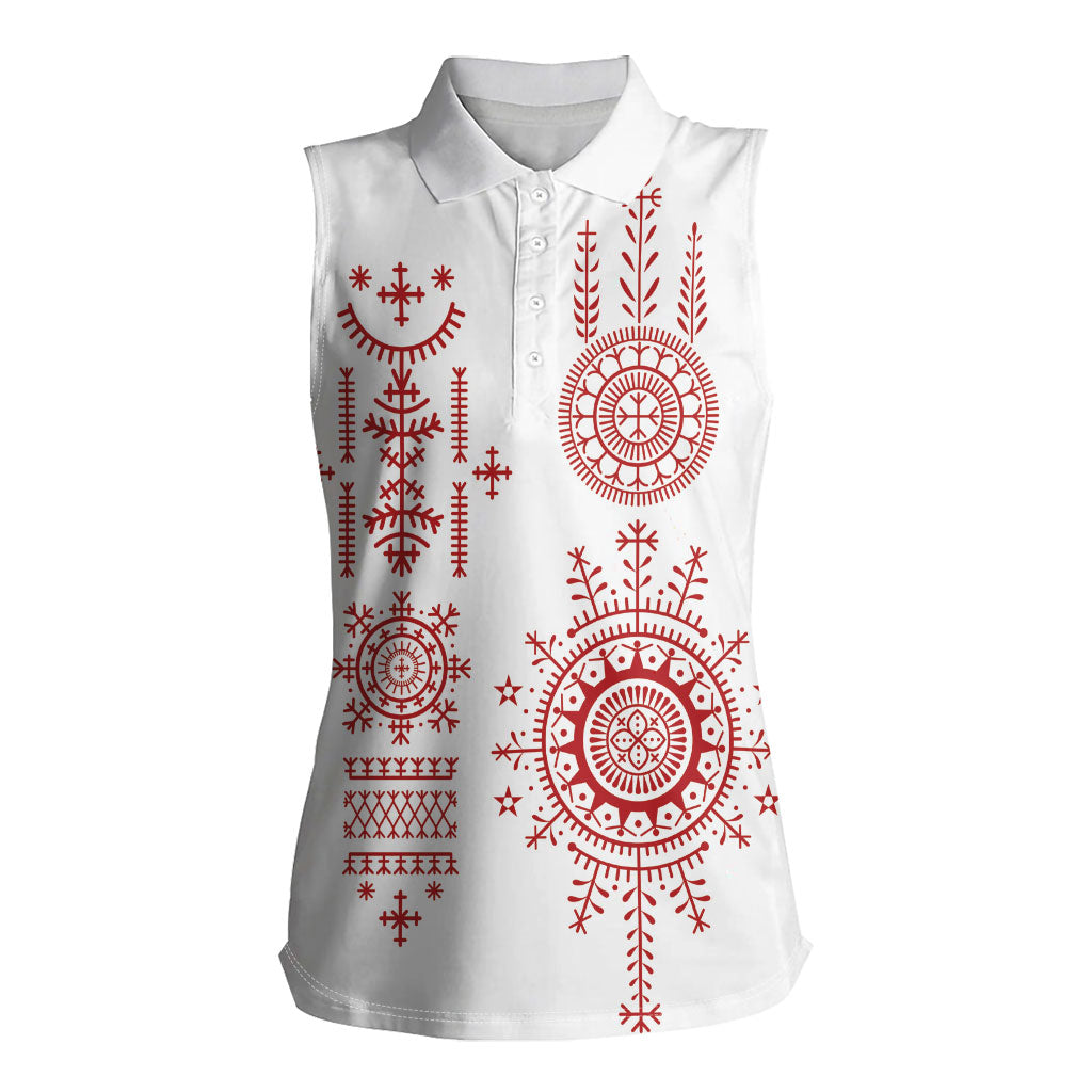 Croatia Sicanje Tattoo Inspired Women Sleeveless Polo Shirt The Kolo