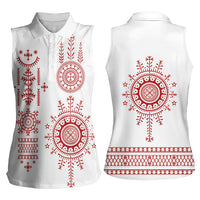 Croatia Sicanje Tattoo Inspired Women Sleeveless Polo Shirt The Kolo