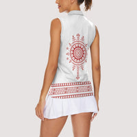 Croatia Sicanje Tattoo Inspired Women Sleeveless Polo Shirt The Kolo