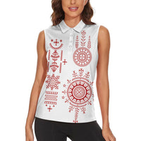Croatia Sicanje Tattoo Inspired Women Sleeveless Polo Shirt The Kolo