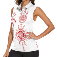 Croatia Sicanje Tattoo Inspired Women Sleeveless Polo Shirt The Kolo