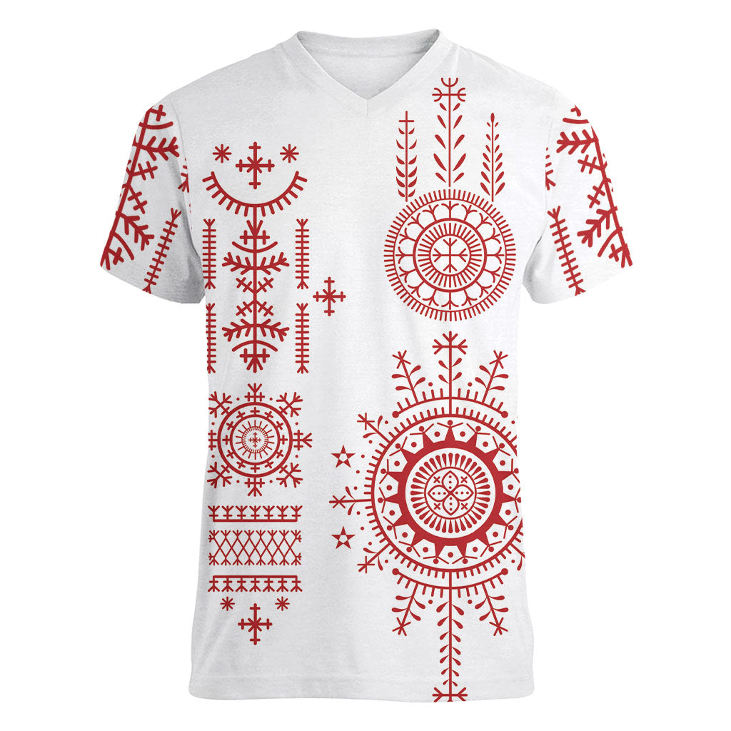 Croatia Sicanje Tattoo Inspired Women V-Neck T-Shirt The Kolo