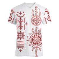 Croatia Sicanje Tattoo Inspired Women V-Neck T-Shirt The Kolo