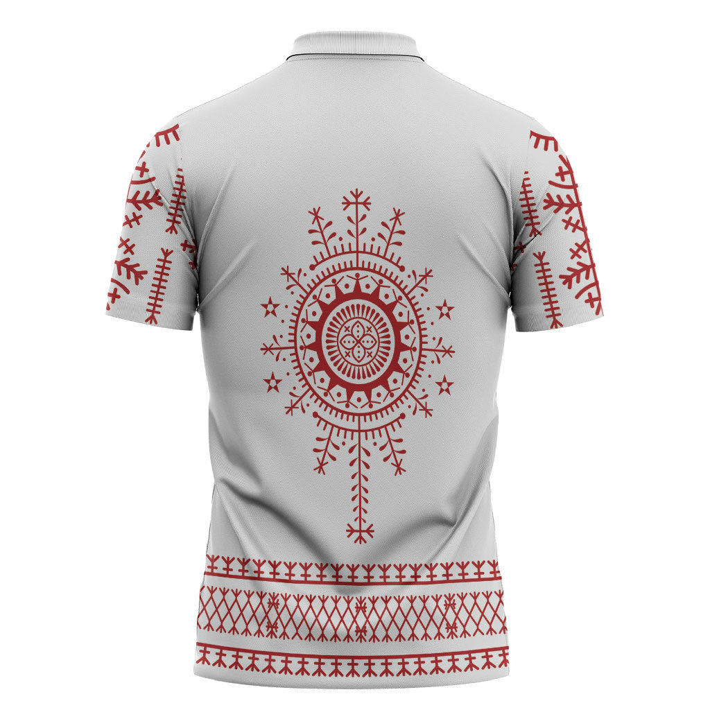 Croatia Sicanje Tattoo Inspired Zipper Polo Shirt The Kolo