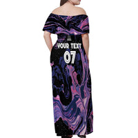 Colombia Football Custom Off Shoulder Maxi Dress Cano Cristales Style - Todos Somos Campeon - Wonder Print Shop