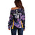 Colombia Football Custom Off Shoulder Sweater Cano Cristales Style - Todos Somos Campeon - Wonder Print Shop