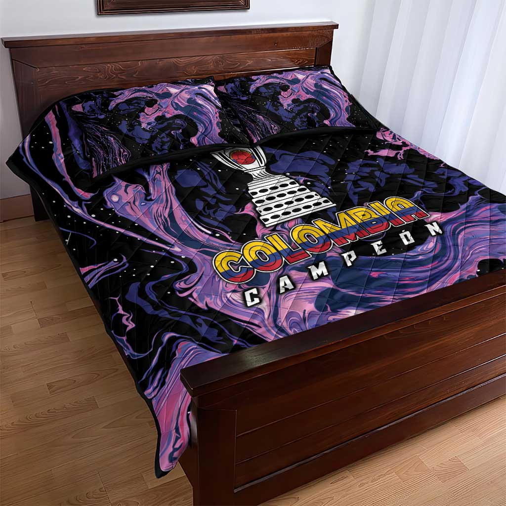 Colombia Football Quilt Bed Set Cano Cristales Style - Todos Somos Campeon - Wonder Print Shop