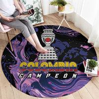 Colombia Football Round Carpet Cano Cristales Style - Todos Somos Campeon