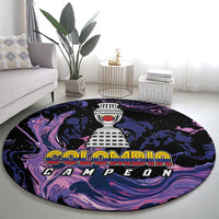 Colombia Football Round Carpet Cano Cristales Style - Todos Somos Campeon