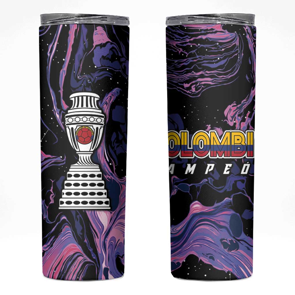 Colombia Football Skinny Tumbler Cano Cristales Style - Todos Somos Campeon - Wonder Print Shop