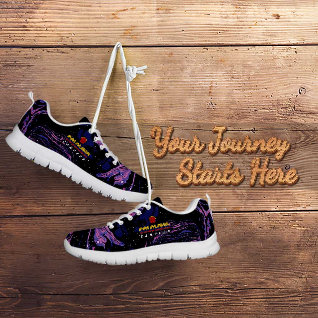 Colombia Football Custom Sneakers Cano Cristales Style - Todos Somos Campeon - Wonder Print Shop