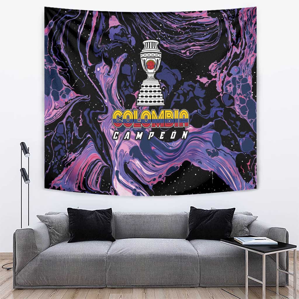 Colombia Football Tapestry Cano Cristales Style - Todos Somos Campeon - Wonder Print Shop