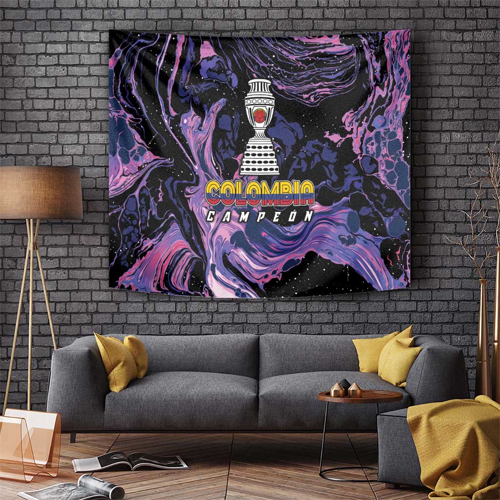 Colombia Football Tapestry Cano Cristales Style - Todos Somos Campeon - Wonder Print Shop
