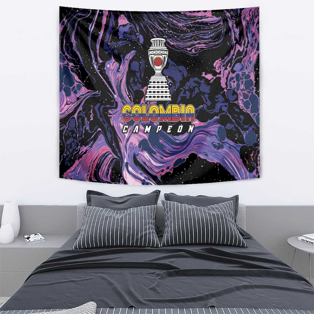 Colombia Football Tapestry Cano Cristales Style - Todos Somos Campeon - Wonder Print Shop