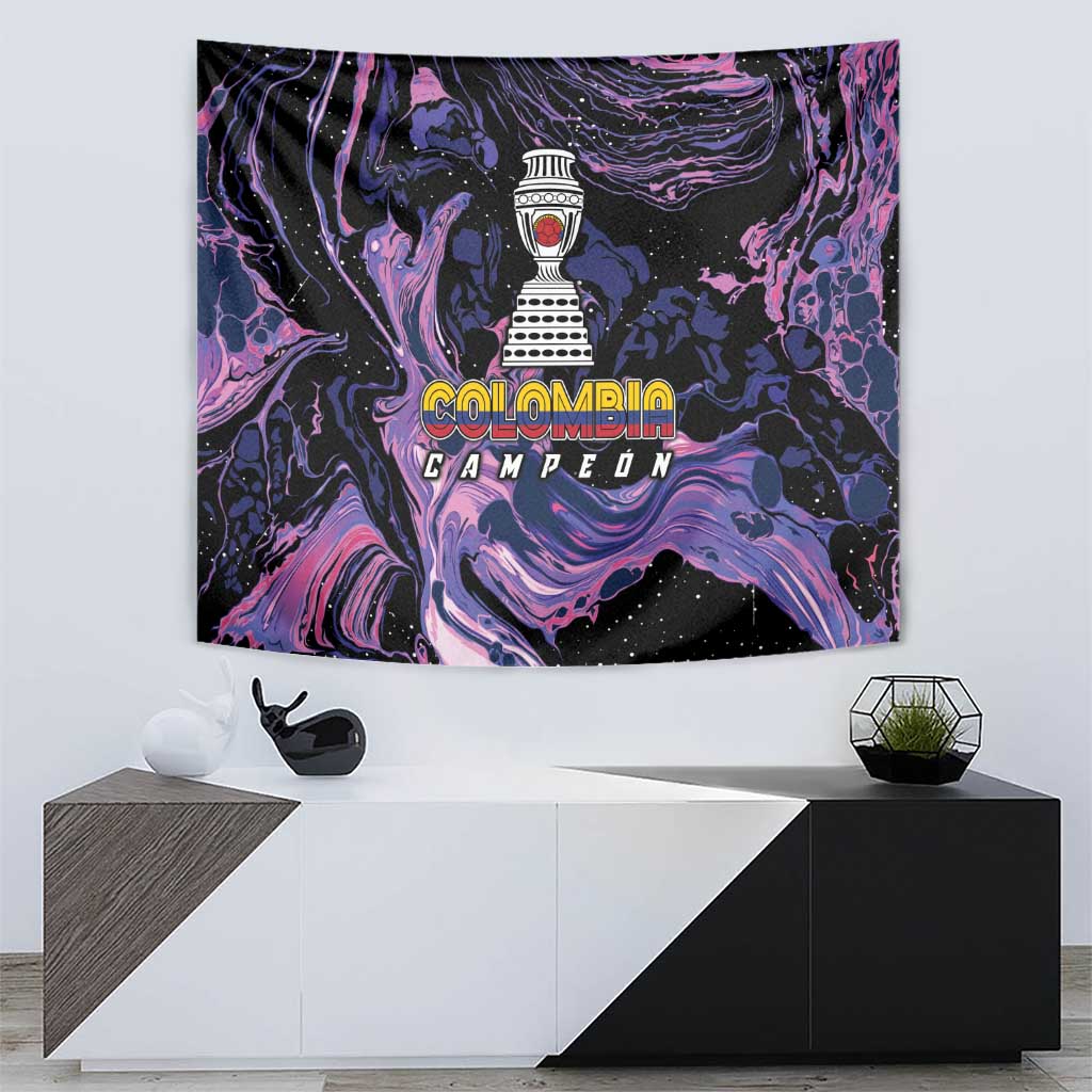 Colombia Football Tapestry Cano Cristales Style - Todos Somos Campeon - Wonder Print Shop