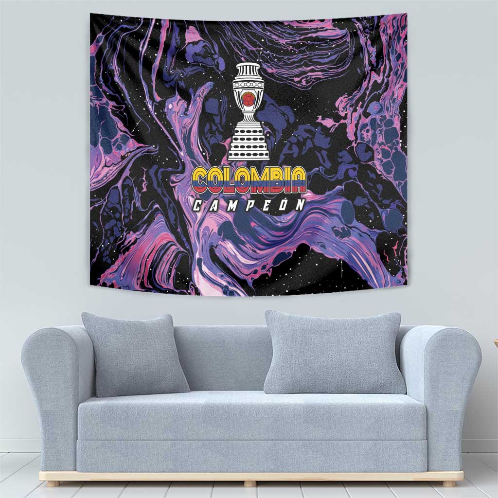 Colombia Football Tapestry Cano Cristales Style - Todos Somos Campeon - Wonder Print Shop