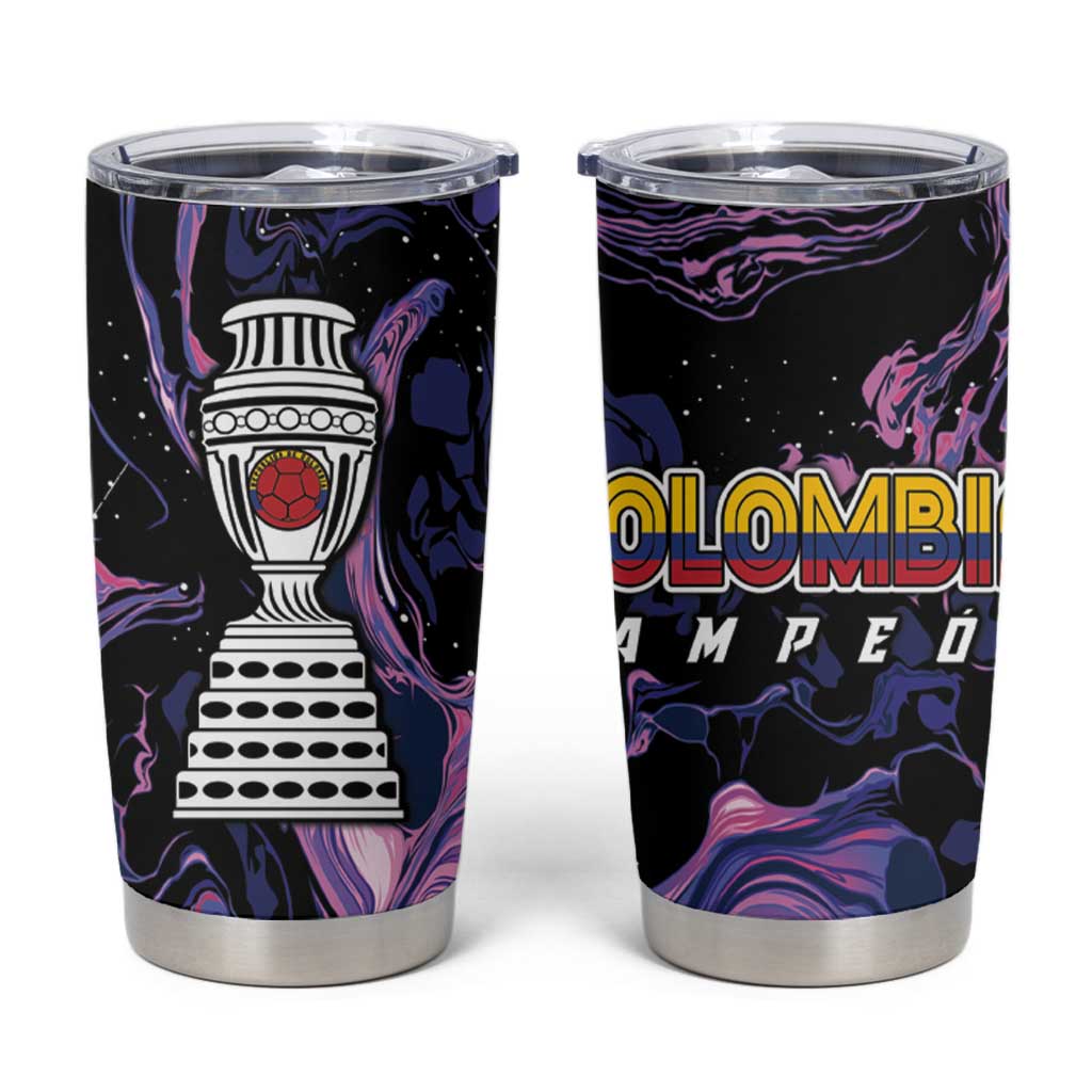 Colombia Football Tumbler Cup Cano Cristales Style - Todos Somos Campeon - Wonder Print Shop