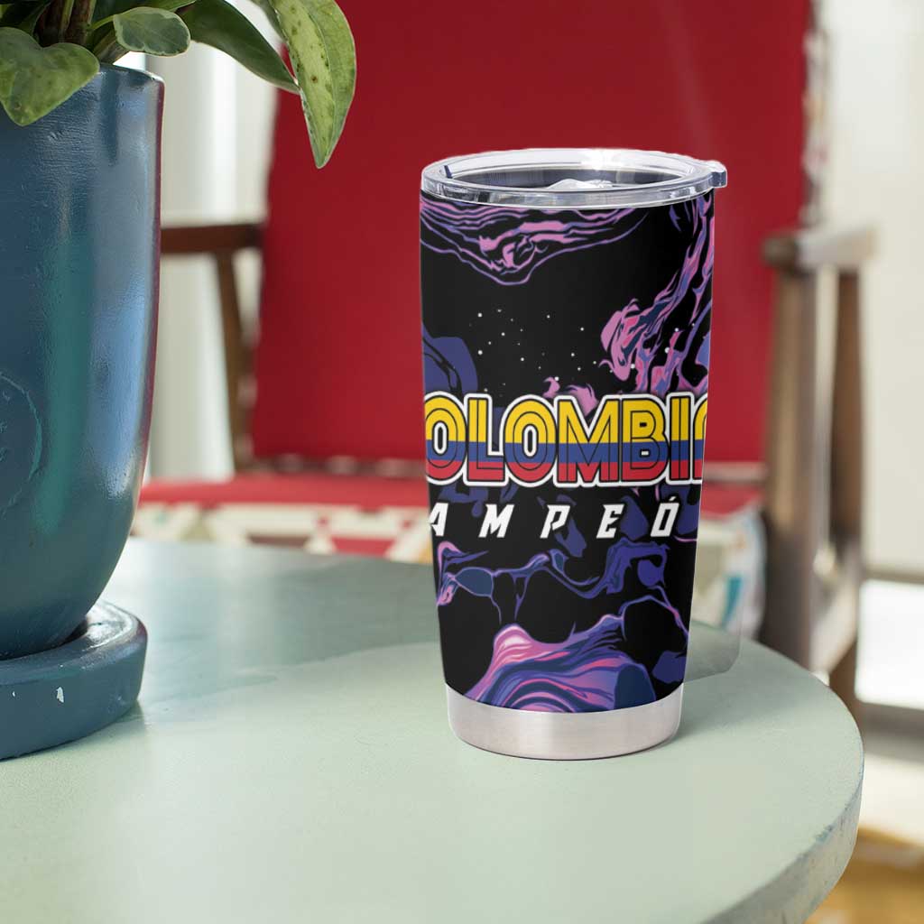 Colombia Football Tumbler Cup Cano Cristales Style - Todos Somos Campeon - Wonder Print Shop