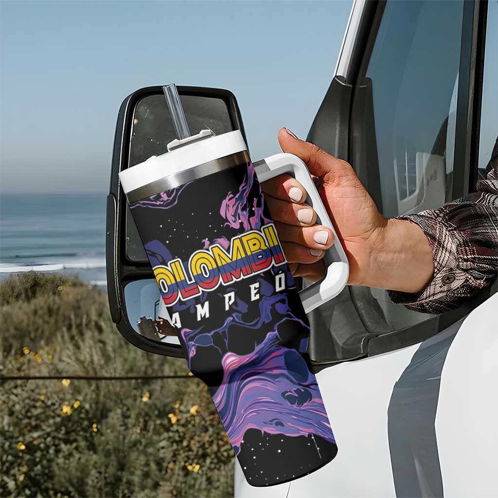 Colombia Football Tumbler With Handle Cano Cristales Style - Todos Somos Campeon - Wonder Print Shop