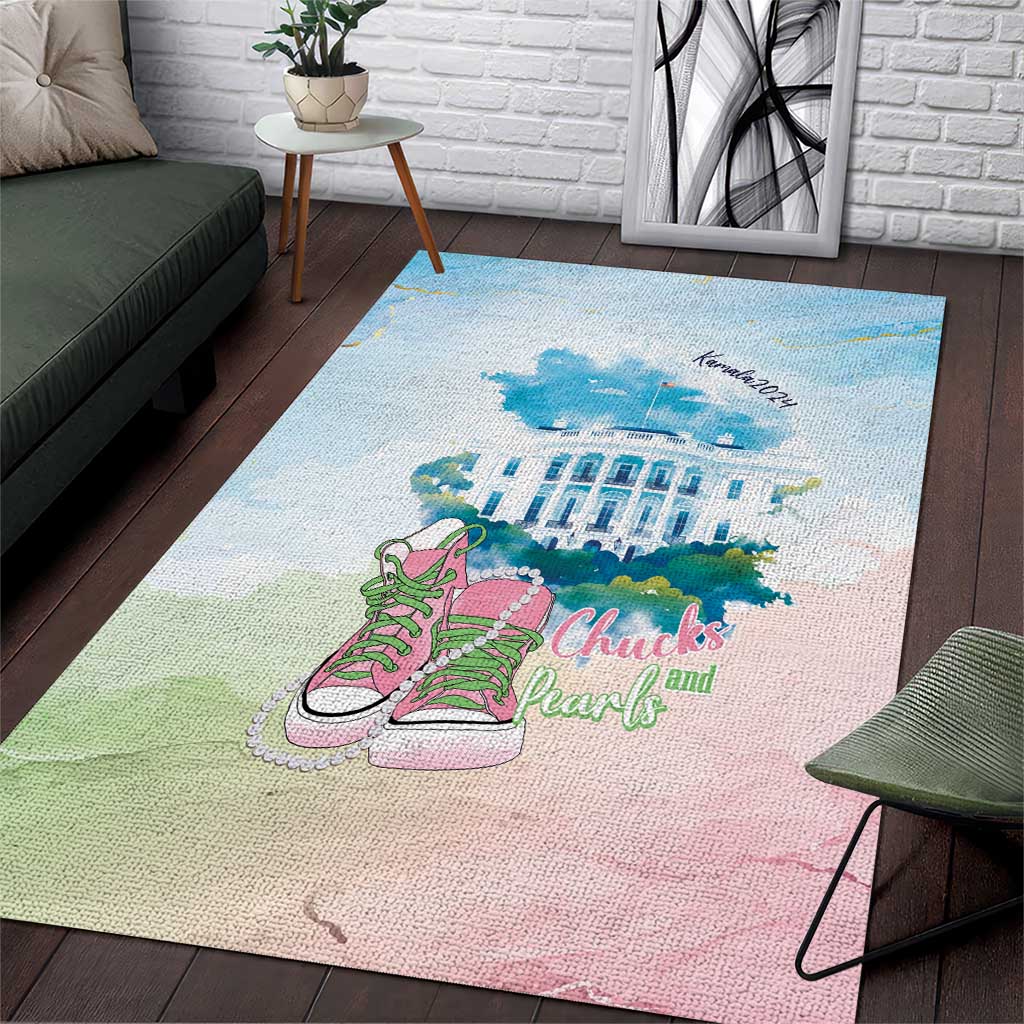 Chucks N Pearls 2024 Area Rug Pink Green Rocking The World LT7 - Wonder Print Shop